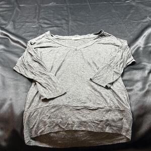 Love Culture WOMENS dark grey long sleeve vneck shirt